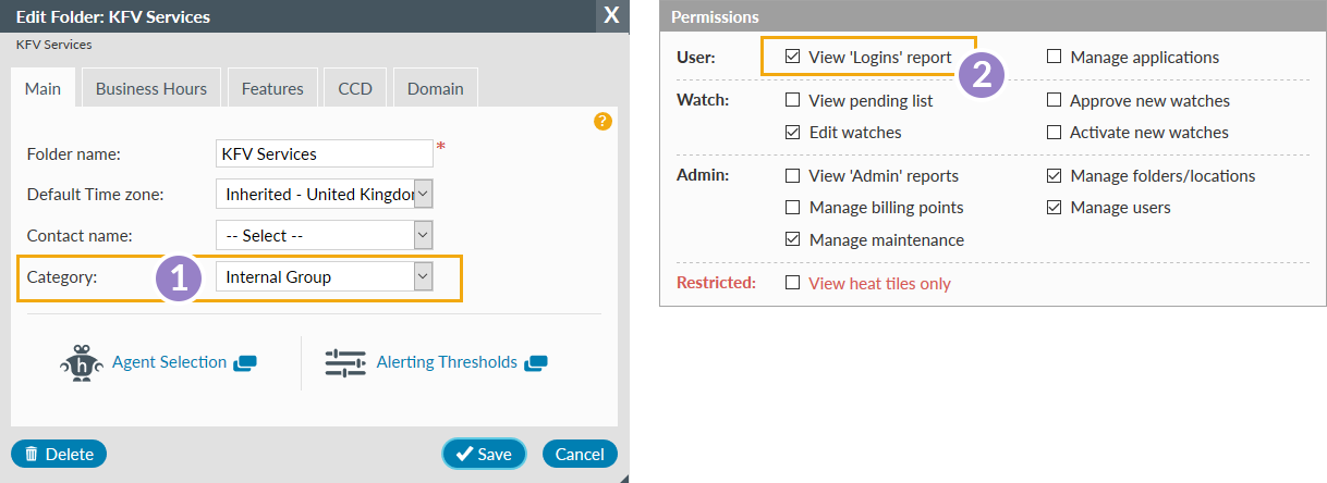 User Permission View Network Logins